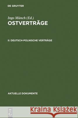 Deutsch-Polnische Verträge Münch, Ingo 9783110039405 Walter de Gruyter - książka