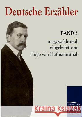 Deutsche Erzahler Hofmannsthal, Hugo von   9783867414111 Europäischer Hochschulverlag - książka