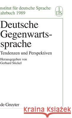 Deutsche Gegenwartssprache Gerhard Stickel 9783110124460 de Gruyter - książka