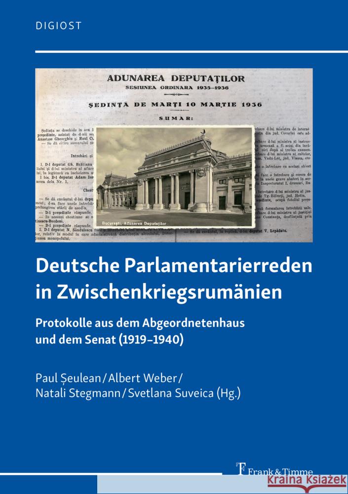 Deutsche Parlamentarierreden in Zwischenkriegsrumänien  9783732906666 Frank & Timme - książka