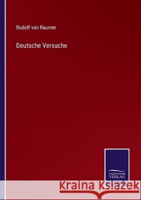 Deutsche Versuche Rudolf Von Raumer 9783375085780 Salzwasser-Verlag - książka