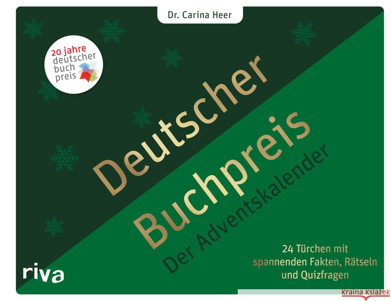 Deutscher Buchpreis - Der Adventskalender Heer, Dr. Carina 9783742327055 Riva - książka