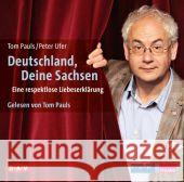 Deutschland, Deine Sachsen, 2 Audio-CDs : Eine respektlose Liebeserklärung. Gesprochen v. Autor Pauls, Tom; Ufer, Peter 9783862314584 Der Audio Verlag, DAV - książka