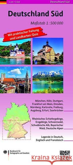 Deutschland Süd 1:500 000 BKG - Bundesamt für Kartographie und Geodäsie 9783864821400 Bundesamt für Kartographie und Geodäsie - książka