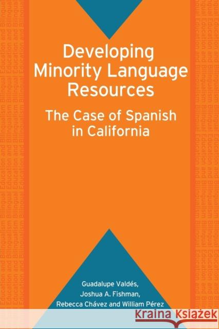 Developing Minority Language Resources: The Case of Spanish in California Valdés, Guadalupe 9781853598975 MULTILINGUAL MATTERS LTD - książka