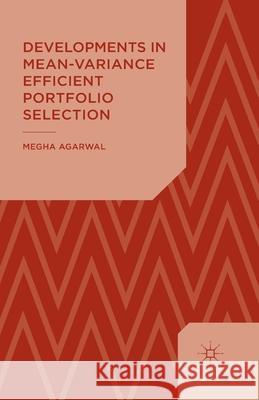 Developments in Mean-Variance Efficient Portfolio Selection M. Agarwal   9781349471768 Palgrave Macmillan - książka