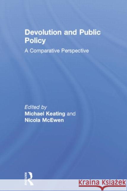 Devolution and Public Policy  9781138882089 Taylor and Francis - książka