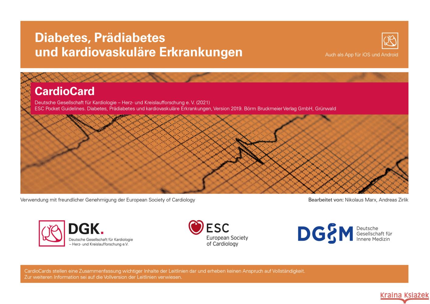 Diabetes, Prädiabetes und kardiovaskuläre Erkrankungen, CardioCard  9783898626644 Börm Bruckmeier - książka