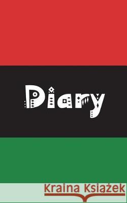 Diary: Pan-African flag cover & pretty script font, 100 pages, 5