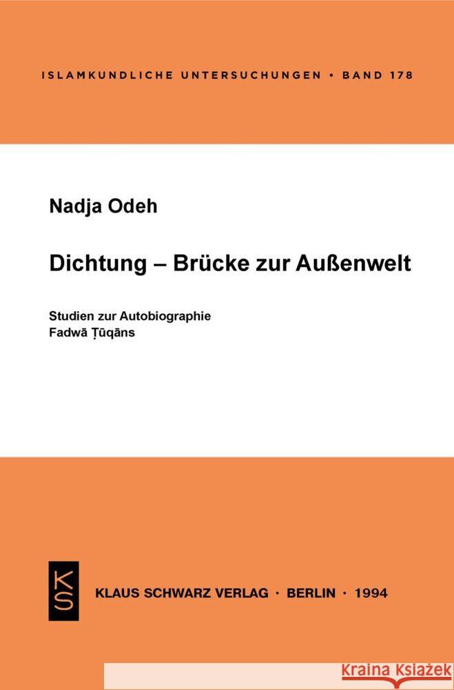 Dichtung - Br Nadja Odeh 9783879972272 Klaus Schwarz - książka