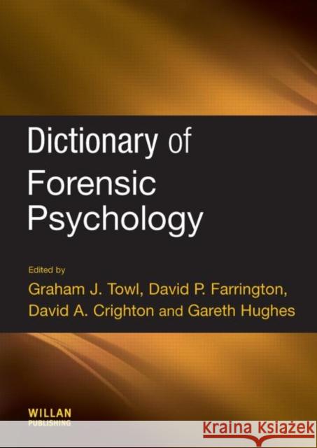 Dictionary of Forensic Psychology Graham Trowl 9781843922964  - książka