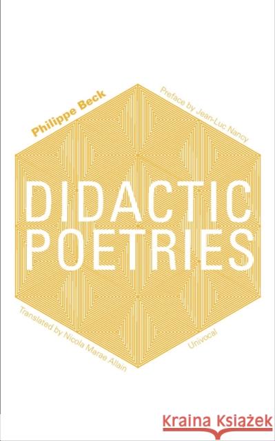 Didactic Poetries Philippe Beck Jean-Luc Nancy 9781937561680 Univocal Publishing - książka