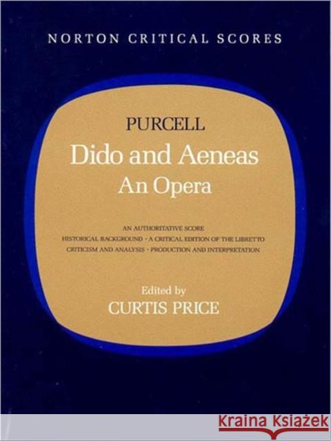 Dido and Aeneas: An Opera Purcell, Henry 9780393955286 W. W. Norton & Company - książka