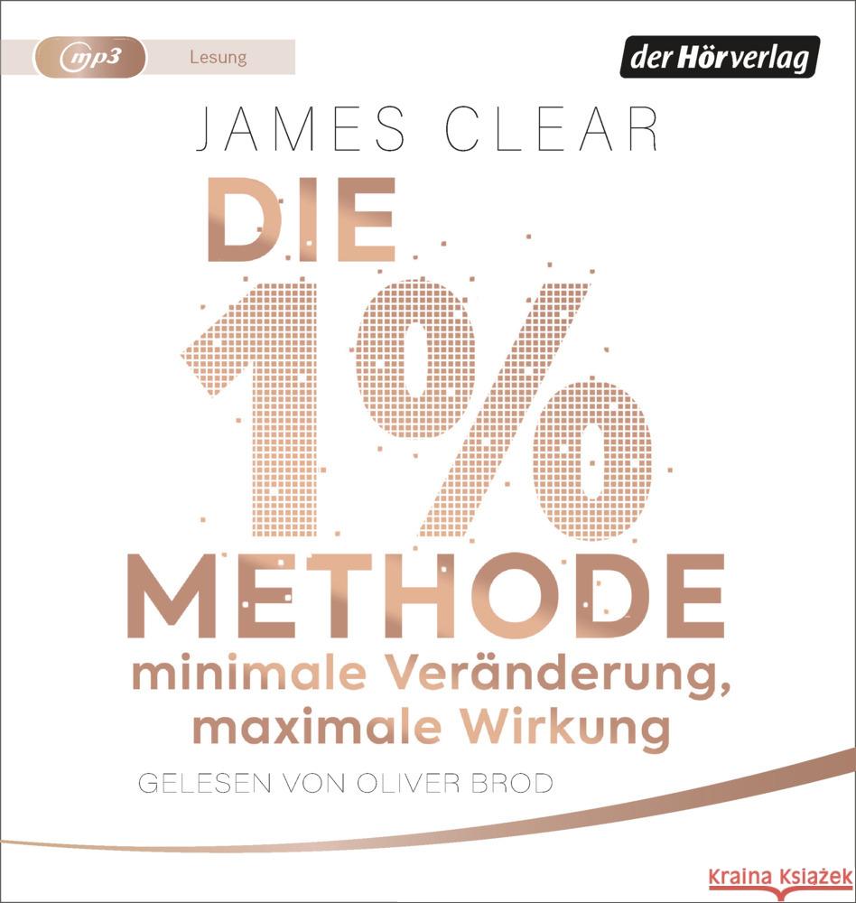 Die 1%-Methode - Minimale Veränderung, maximale Wirkung, 1 Audio-CD, 1 MP3 Clear, James 9783844544633 DHV Der HörVerlag - książka