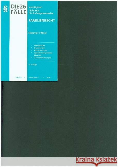 Die 26 wichtigsten Fälle Familienrecht Hemmer, Karl-Edmund, Wüst, Achim, Merklein 9783968381954 hemmer/wüst - książka