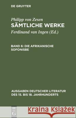 Die afrikanische Sofonisbe  9783110039184 De Gruyter - książka