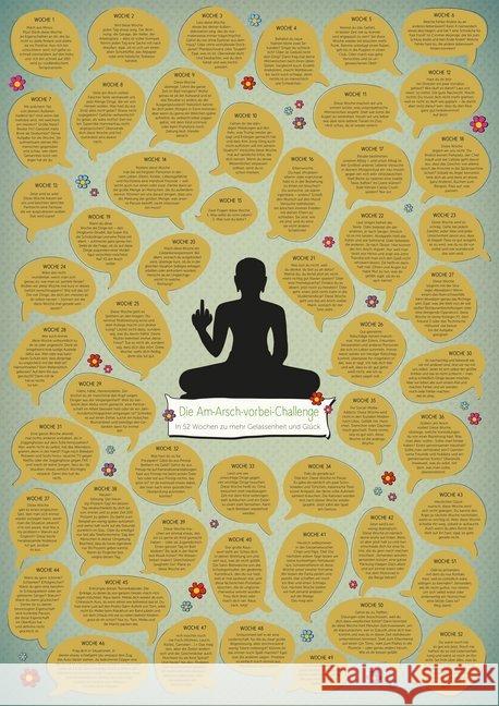Die Am-Arsch-vorbei-Challenge, Rubbelposter : In 52 Wochen zu mehr Gelassenheit und Glück Reinwarth, Alexandra 9783747400708 mvg Verlag - książka