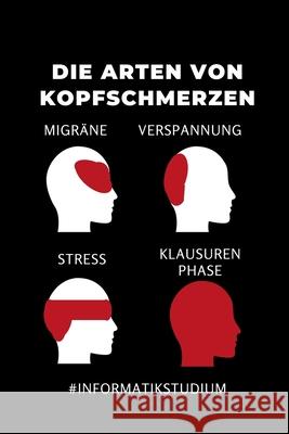 Die Arten Von Kopfschmerzen Migräne Verspannung Stress Klausurenphase: A5 Studienplaner für Informatik Studenten - Programmierer - Semesterplaner - Ge Student, Informatik 9781694282927 Independently Published - książka
