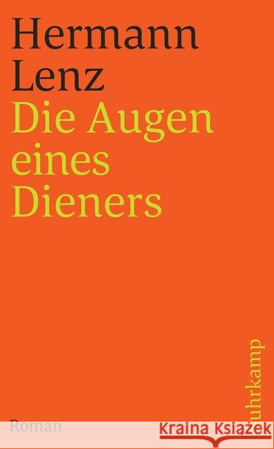 Die Augen eines Dieners Lenz, Hermann 9783518368480 Suhrkamp - książka