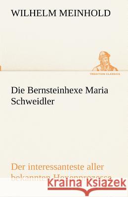 Die Bernsteinhexe Maria Schweidler Meinhold, Wilhelm 9783842417052 TREDITION CLASSICS - książka