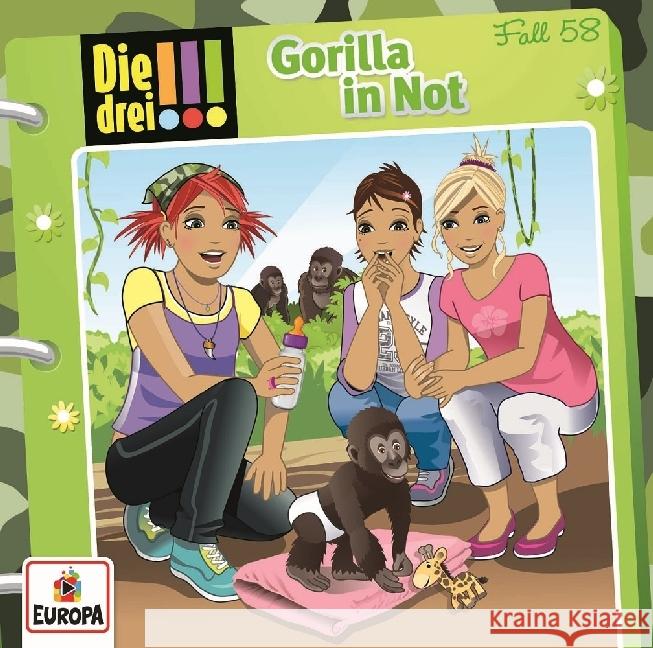 Die drei !!! - Gorilla in Not, 1 Audio-CD  9783803261588 United Soft Media (USM) - książka