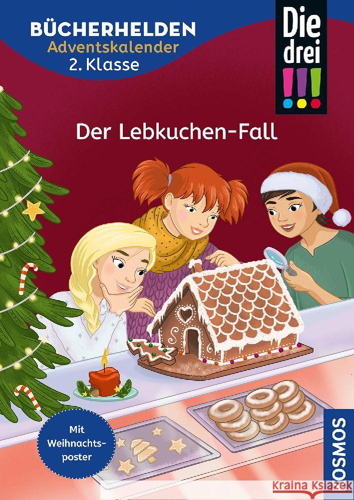 Die drei !!!, Bücherhelden 2. Klasse, Adventskalender, Der Lebkuchen-Fall Scheller, Anne 9783440179482 Kosmos (Franckh-Kosmos) - książka