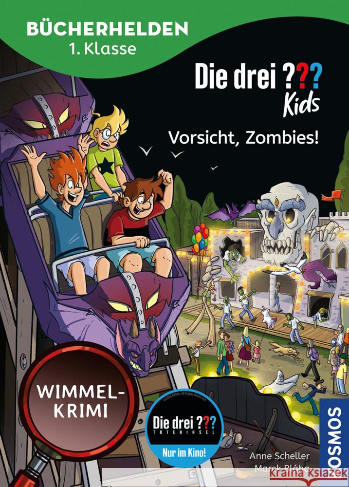 Die drei ??? Kids, Bücherhelden 1. Klasse, Vorsicht, Zombies! Scheller, Anne 9783440181942 Kosmos (Franckh-Kosmos) - książka