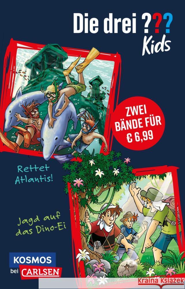 Die drei ??? kids: Doppelband - Enthält die Bände: Rettet Atlantis! / Jagd auf das Dino-Ei Blanck, Ulf 9783551319968 Carlsen - książka