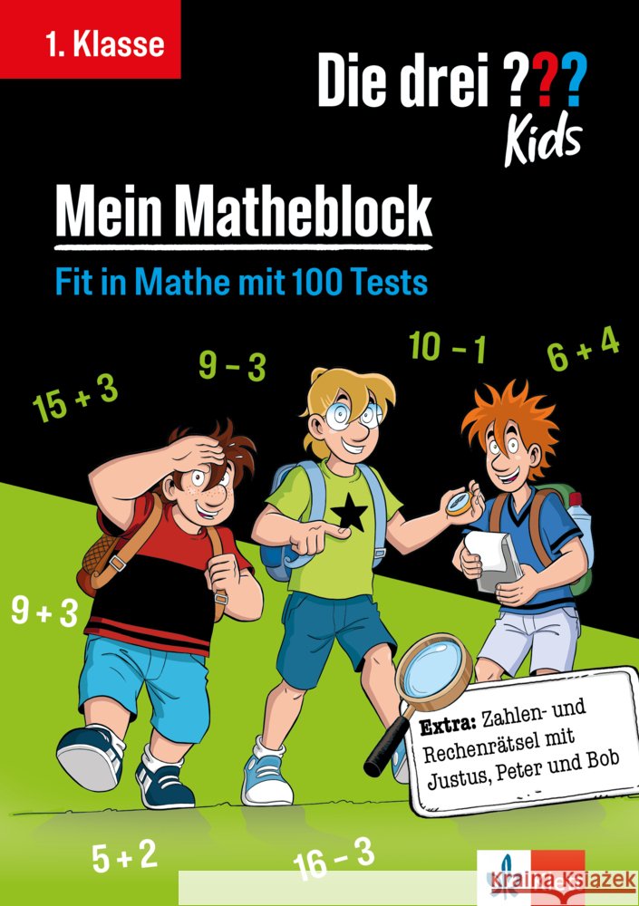 Die drei ??? Kids: Mein Matheblock 1. Klasse  9783129498491 Klett Lerntraining - książka