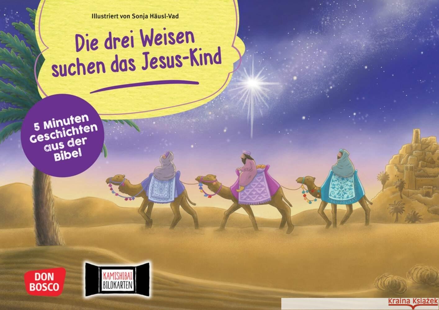 Die drei Weisen suchen das Jesus-Kind. Kamishibai Bildkartenset Hebert, Esther, Rensmann, Gesa 4260179517389 Don Bosco Medien - książka