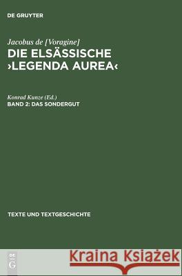 Die elsässische >Legenda aurea Kunze, Konrad 9783484360105 Max Niemeyer Verlag - książka