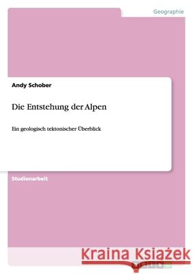 Die Entstehung der Alpen : Ein geologisch tektonischer Überblick Andy Schober 9783640496594 Grin Verlag - książka