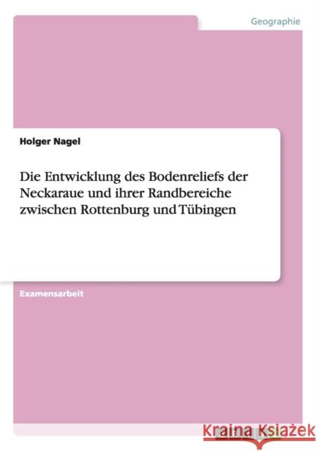 Die Entwicklung des Bodenreliefs der Neckaraue und ihrer Randbereiche zwischen Rottenburg und Tübingen Nagel, Holger 9783640384136 Grin Verlag - książka