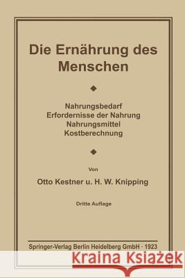 Die Ernährung Des Menschen Cohnheim, Otto 9783662275566 Springer - książka