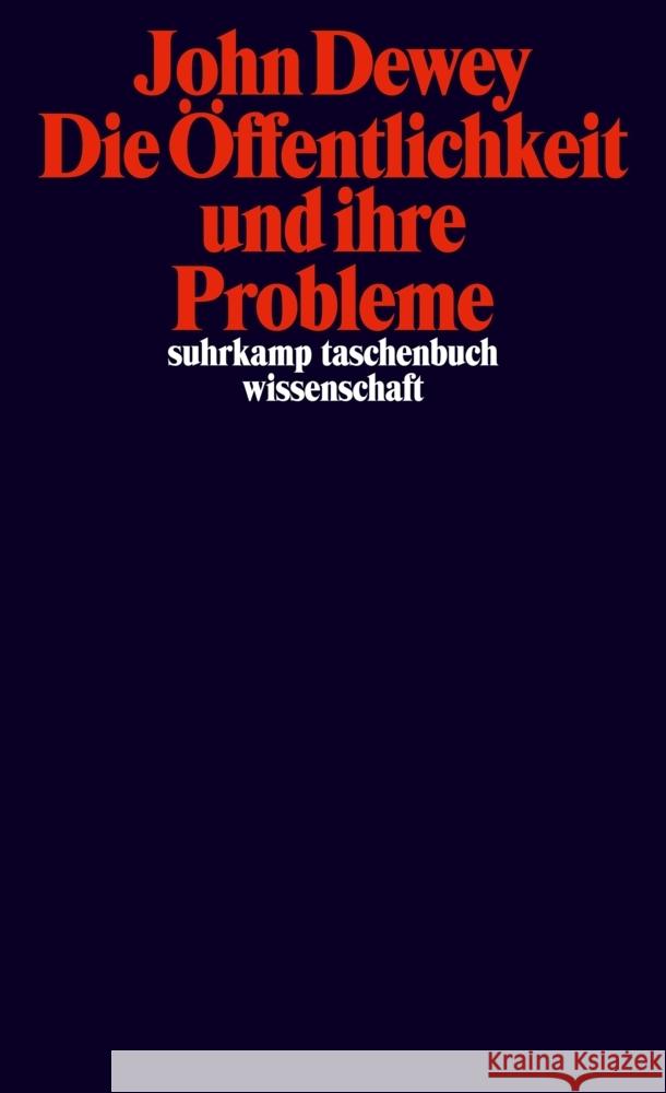 Die Öffentlichkeit und ihre Probleme Dewey, John 9783518300169 Suhrkamp - książka