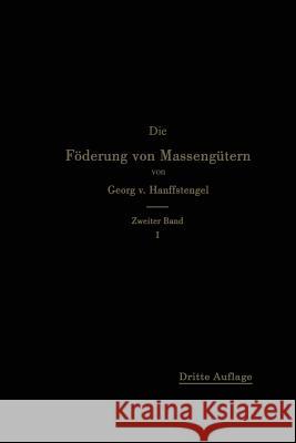 Die Förderung Von Massengütern Von Hanffstengel, Georg 9783662361047 Springer - książka