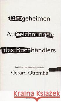 Die geheimen Aufzeichnungen des Buchhändlers  9783929232721 Dielmann - książka