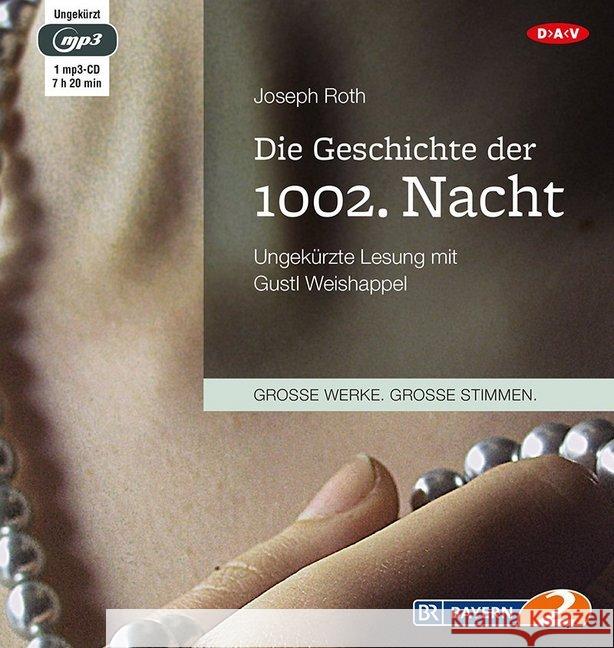 Die Geschichte der 1002. Nacht, 1 MP3-CD : Ungekürzte Lesung Roth, Joseph 9783862318728 Der Audio Verlag, DAV - książka