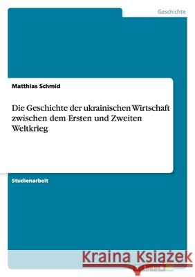 Die Geschichte der ukrainischen Wirtschaft zwischen dem Ersten und Zweiten Weltkrieg Matthias Schmid 9783638837781 Grin Verlag - książka