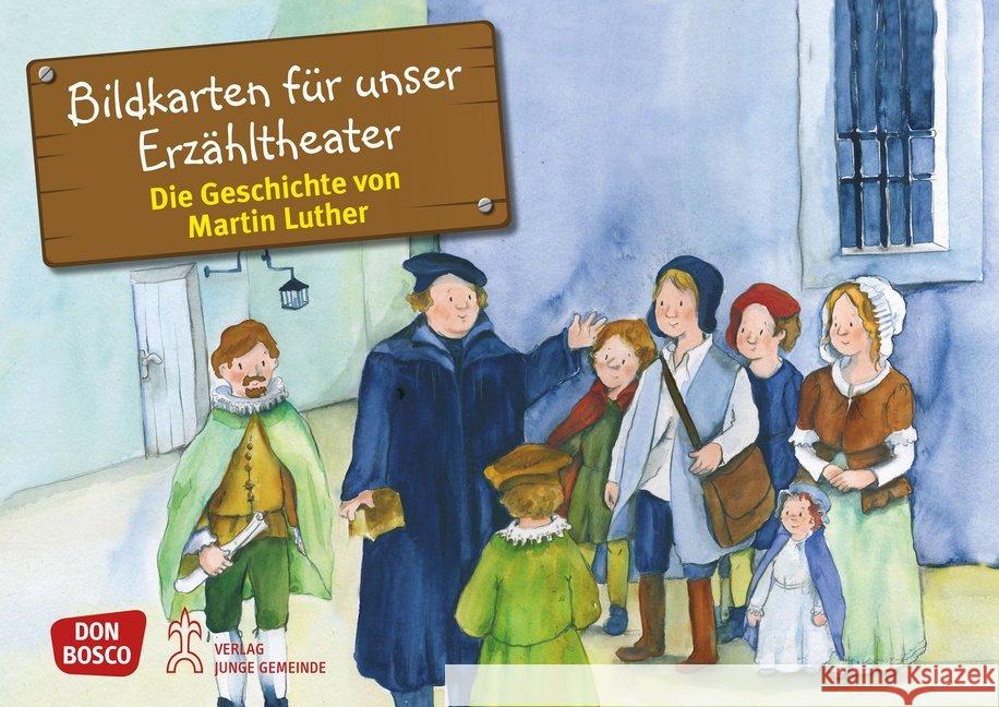 Die Geschichte von Martin Luther, Kamishibai Bildkartenset : Entdecken. Erzählen. Begreifen. Brandt, Susanne 4260179511356 Verlag Junge Gemeinde - książka