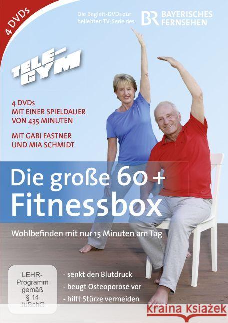 Die große 60+ Fitness-Box von TELE-GYM, 4 DVDs : Mehr Wohlbefinden mit nur 15 Minuten am Tag!. Deutschland  4015190011107 PSF Film + Video - książka