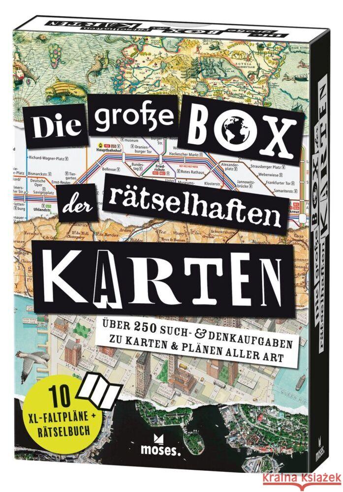 Die große Box der rätselhaften Karten Vogel, Elke 9783964552013 moses. Verlag - książka