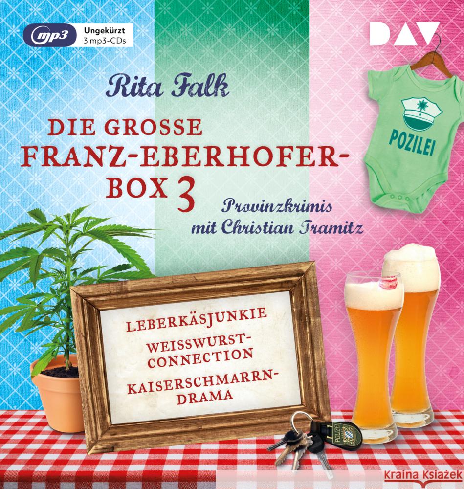 Die große Franz-Eberhofer-Box 3, 3 Audio-CD, 3 MP3 Falk, Rita 9783742418326 Der Audio Verlag, DAV - książka