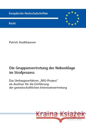 Die Gruppenvertretung der Nebenklage im Strafprozess: Das Umfangsverfahren 