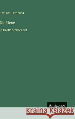 Die Hexe: in Gro?druckschrift Karl Emil Franzos 9783566094430 Antigonos Verlag - książka