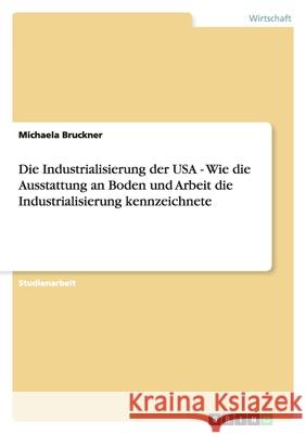 Die Industrialisierung der USA - Wie die Ausstattung an Boden und Arbeit die Industrialisierung kennzeichnete Michaela Bruckner 9783638803571 Grin Verlag - książka