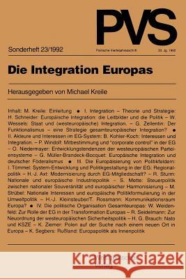 Die Integration Europas Michael Kreile 9783531124032 Vs Verlag Fur Sozialwissenschaften - książka