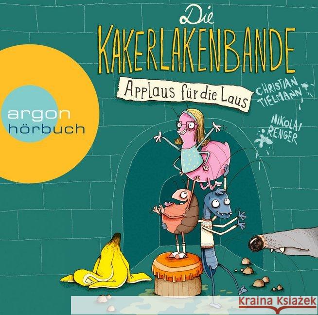 Die Kakerlakenbande - Applaus für die Laus, 1 Audio-CD : Ungekürzte Ausgabe, Lesung Tielmann, Christian 9783839841822 Argon - książka
