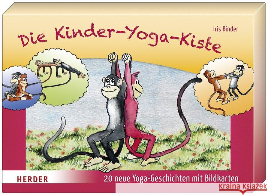 Die Kinder-Yoga-Kiste : 20 neue Yoga-Geschichten mit Bildkarten und Begleitheft Binder, Iris 9783451381041 Herder, Freiburg - książka