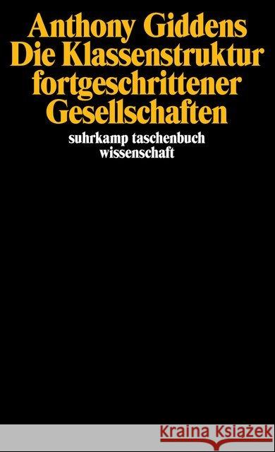 Die Klassenstruktur fortgeschrittener Gesellschaften Giddens, Anthony 9783518280522 Suhrkamp - książka